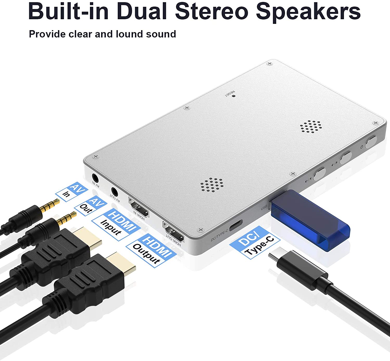 DIGITNOW HD Video Capture Box 1080P 60FPS USB 2.0 Video to Digital Converter with 5" OLED Screen, AV&HDMI Video Recorder Capture from VCR, DVD, VHS Tapes, Hi8, Camcorders, Gaming Systems