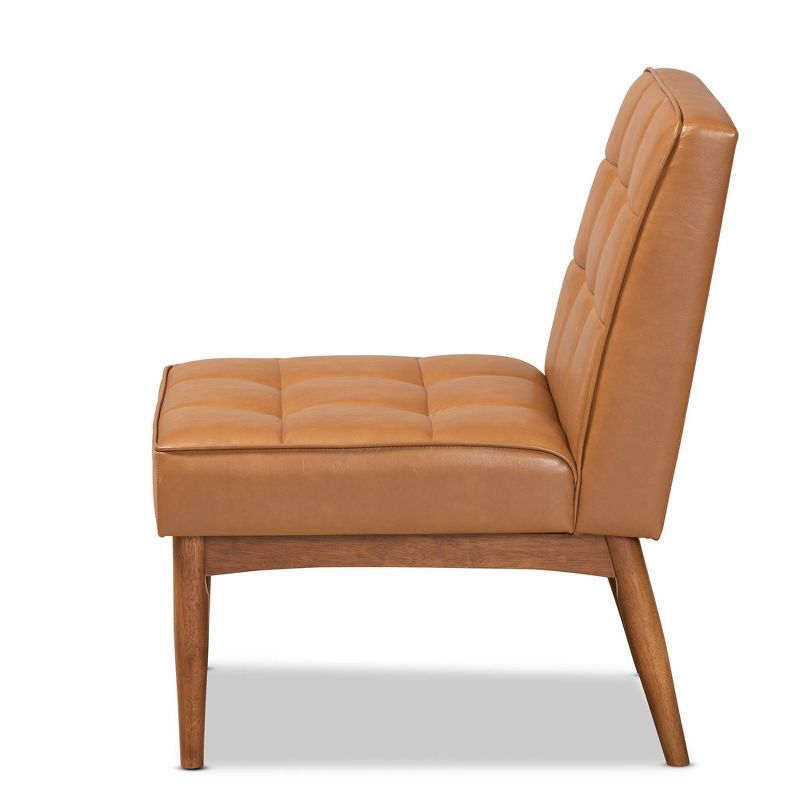 Sanford Tan Wood Dining Chair Walnut Brown - Baxton Studio