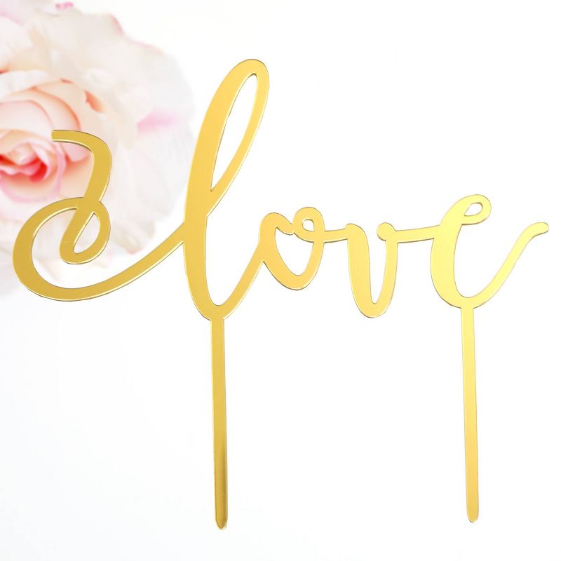 Love Script Cake Topper Party Decorations and Accessories