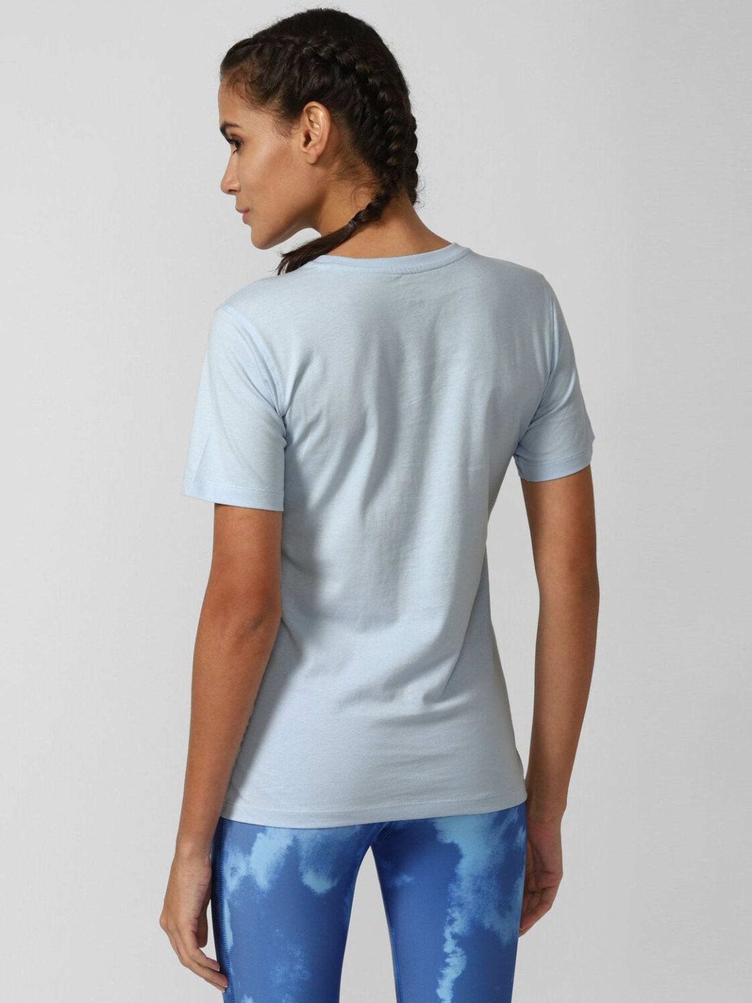 Reebok Blue Cotton Sports T-Shirt