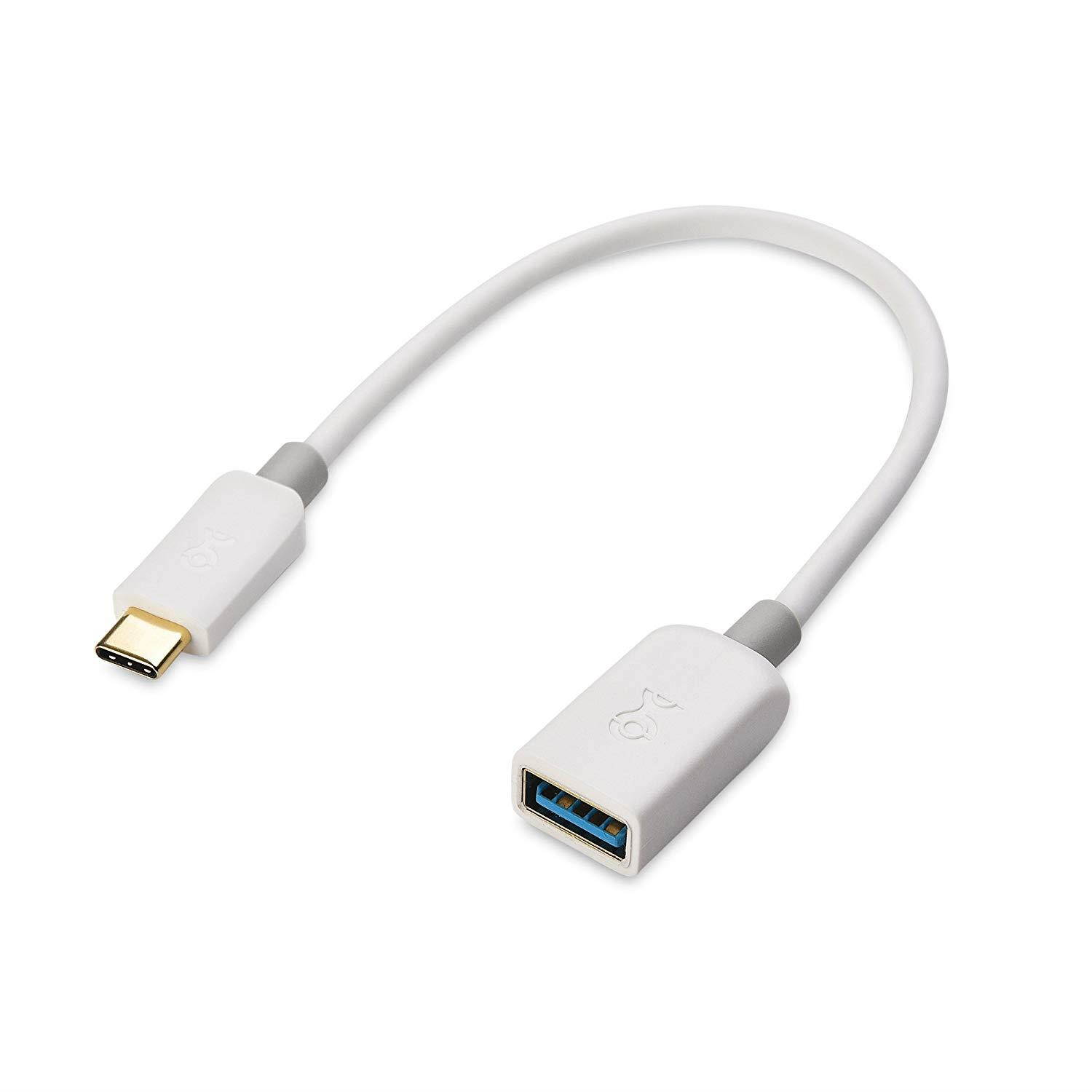 Cable Matters USB C to USB Adapter (USB to USB C Adapter/USB-C to USB 3.0 Adapter/USB C OTG) in White 6 Inches