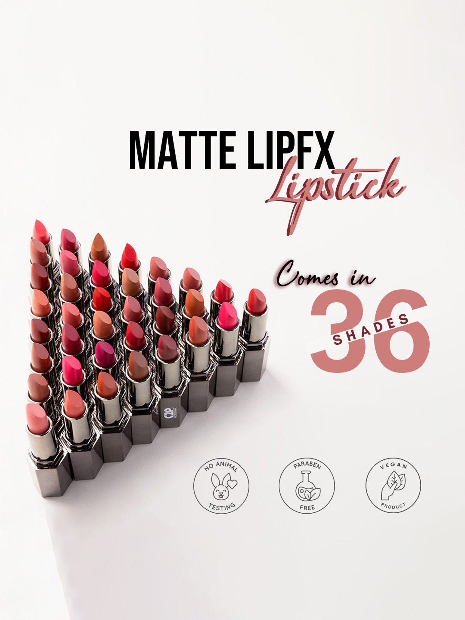 C2P PROFESSIONAL MAKEUP Matte Lip FX Lipstick Diva 12 - 3.5 gm