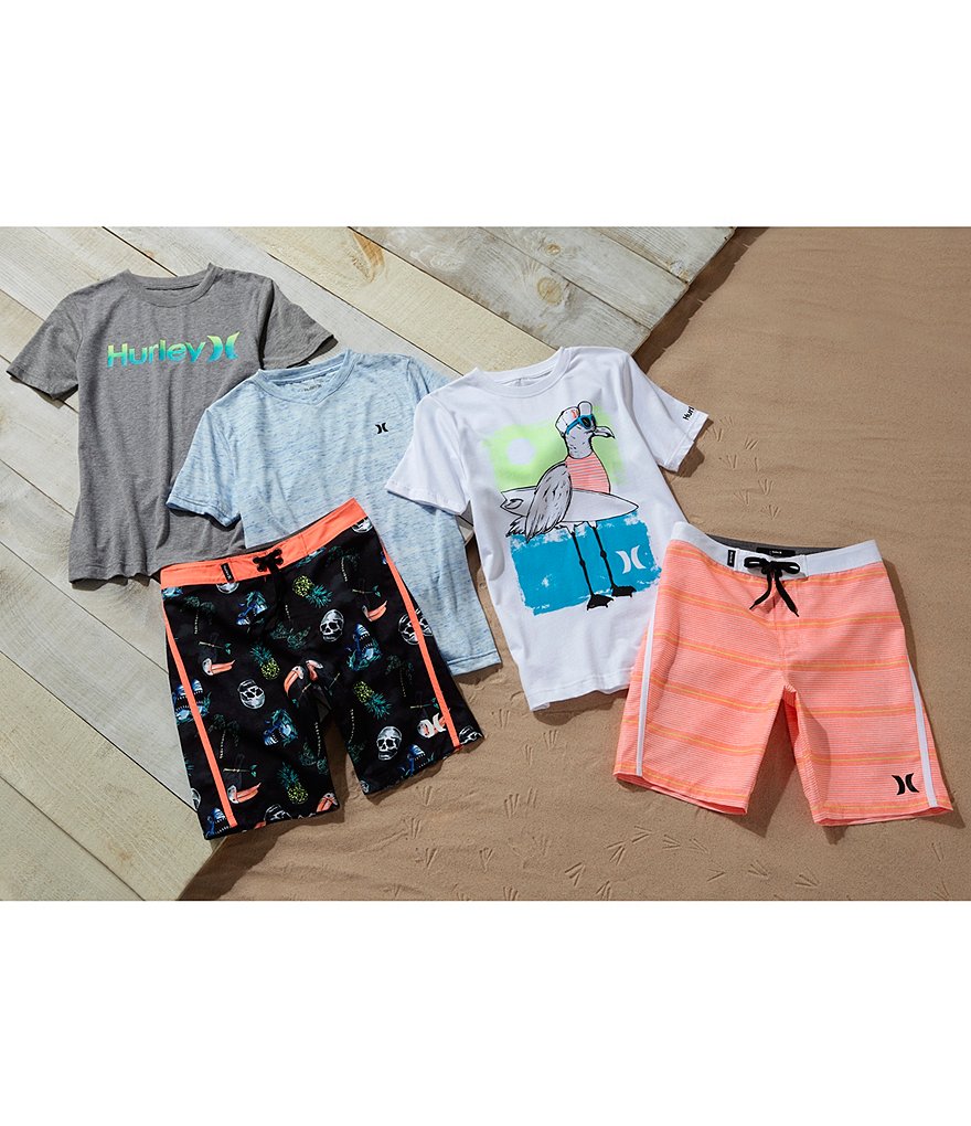 Hurley Big Boys 8-20 Cloud Slub Staple Short-Sleeve V-Neck Tee