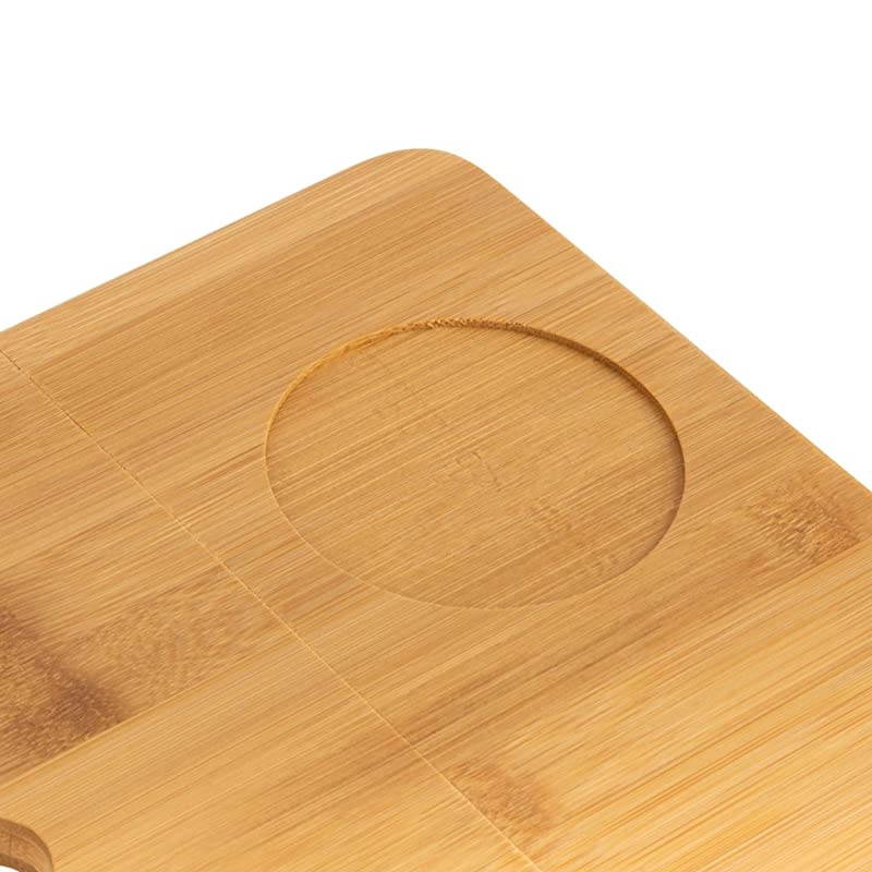 Bed Tray Table and Laptop Desk (Bamboo) Tilting Surface for Reading, Tablets, Serving, and Eating Food | Lap Desk with Adjustable Legs | Kids, Adults