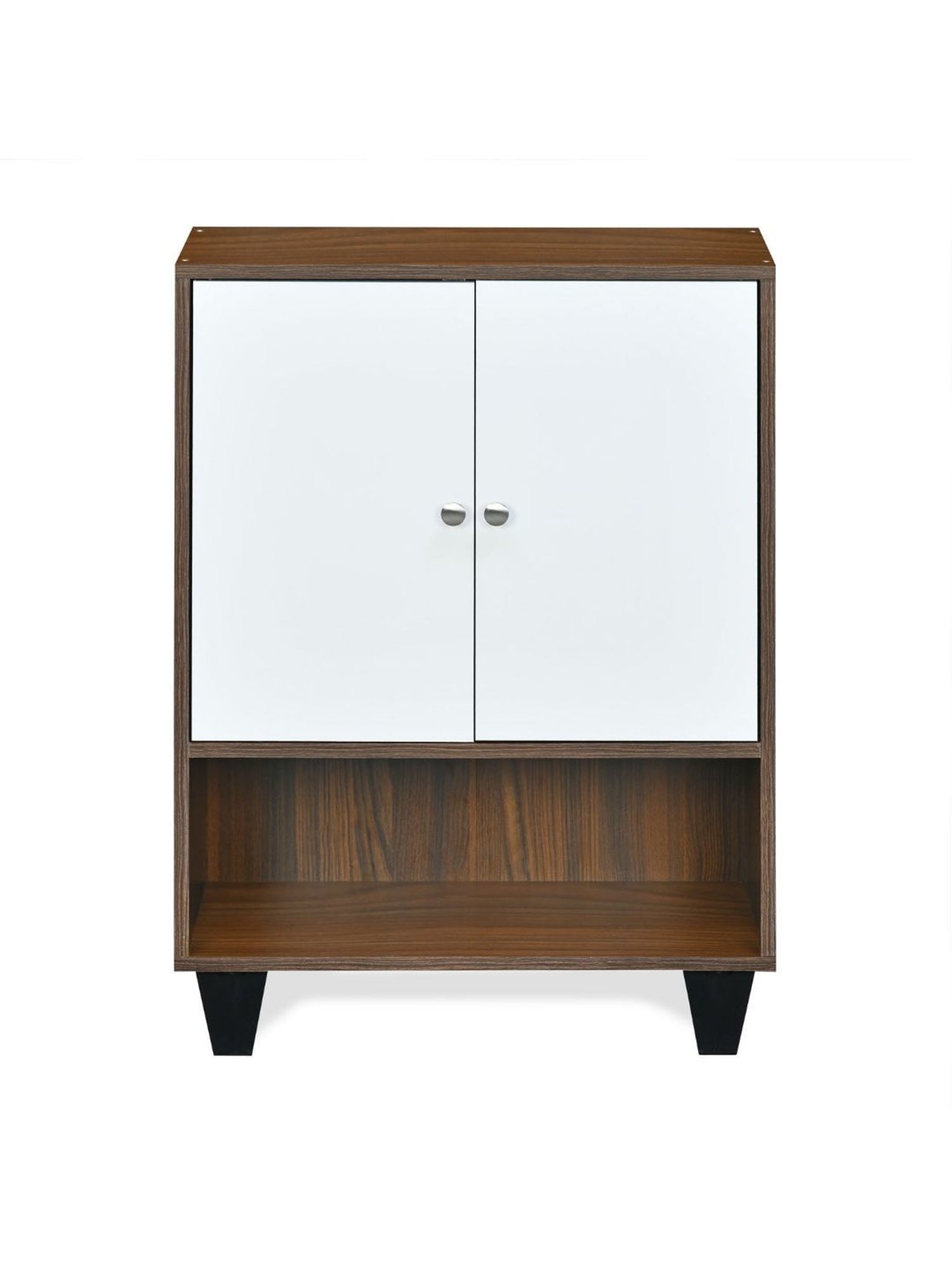 @home Astero Walnut Brown & White Engineered Wood Shoe Cabinet