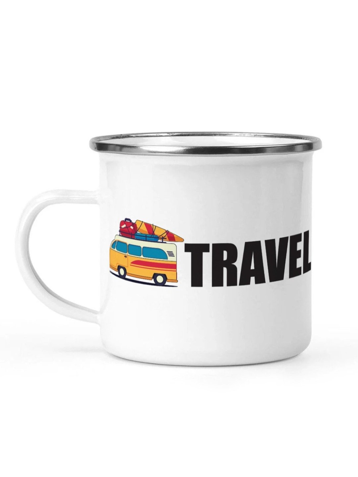 Gathari Enamel White Stainless Steel Coffee Mug