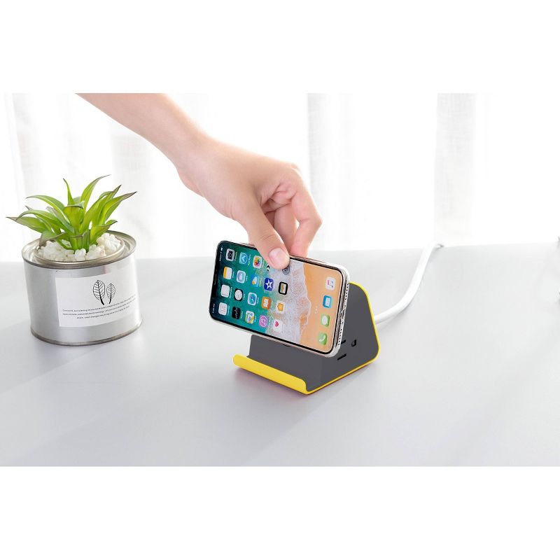 MyDesktop 29W Wireless Charging Stand with 3 USB Ports and 2 Power Outlets