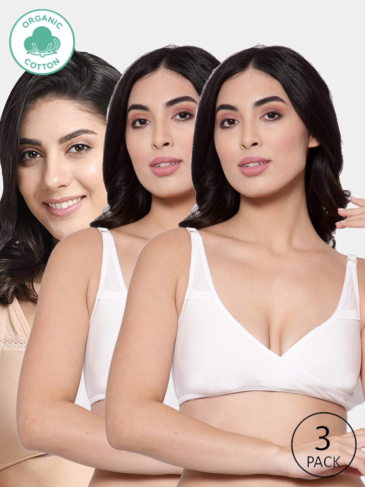 Inner Sense White Non Wired Non Padded Nursing Bra