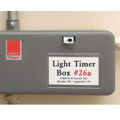 StoreSMART&reg; - 3" x 5" Peel & Stick Vinyl Plastic Pocket - Open Long Side - 10 Pack - STB164L-10