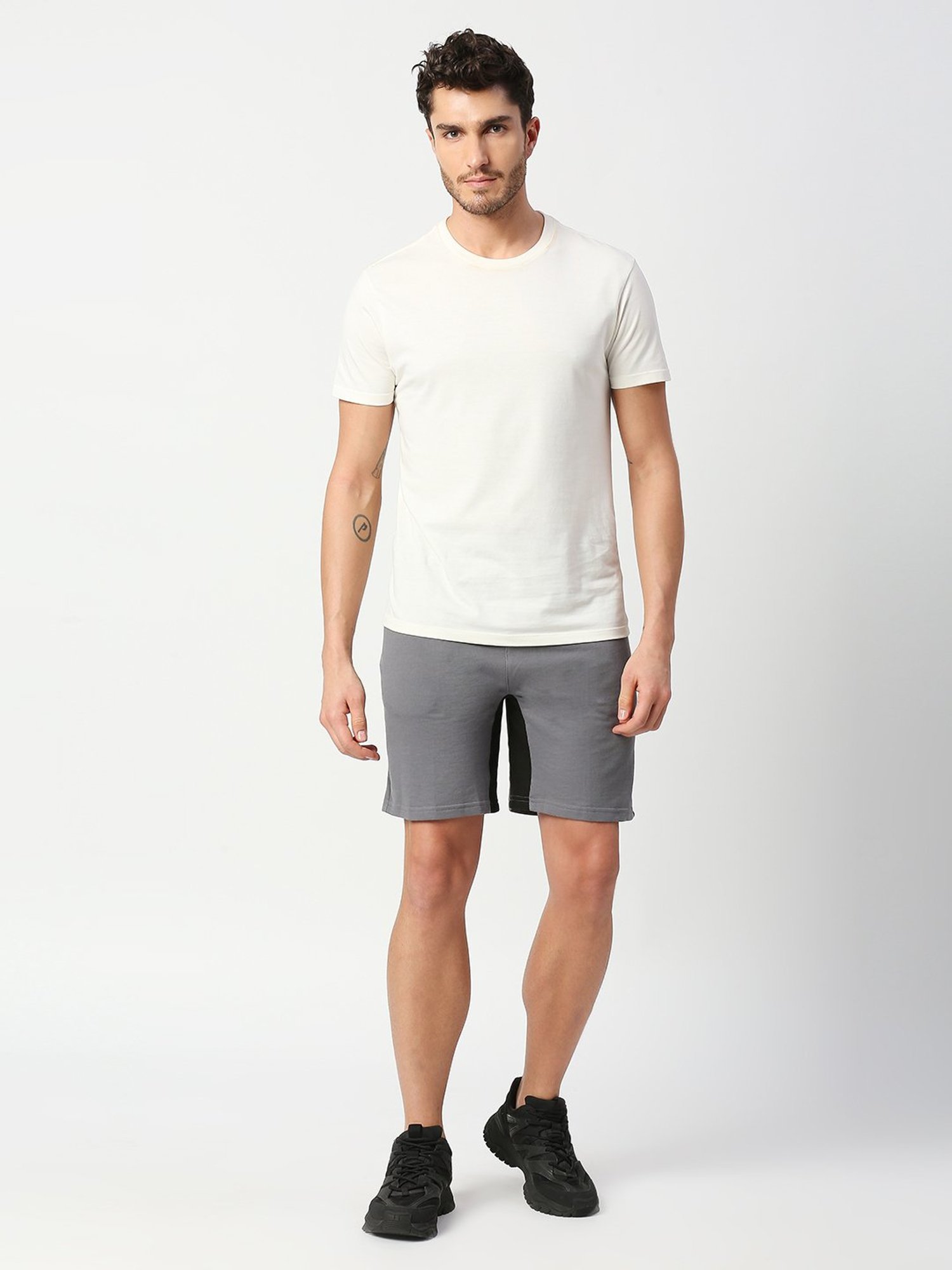 Fitz Charcoal Slim Fit Shorts