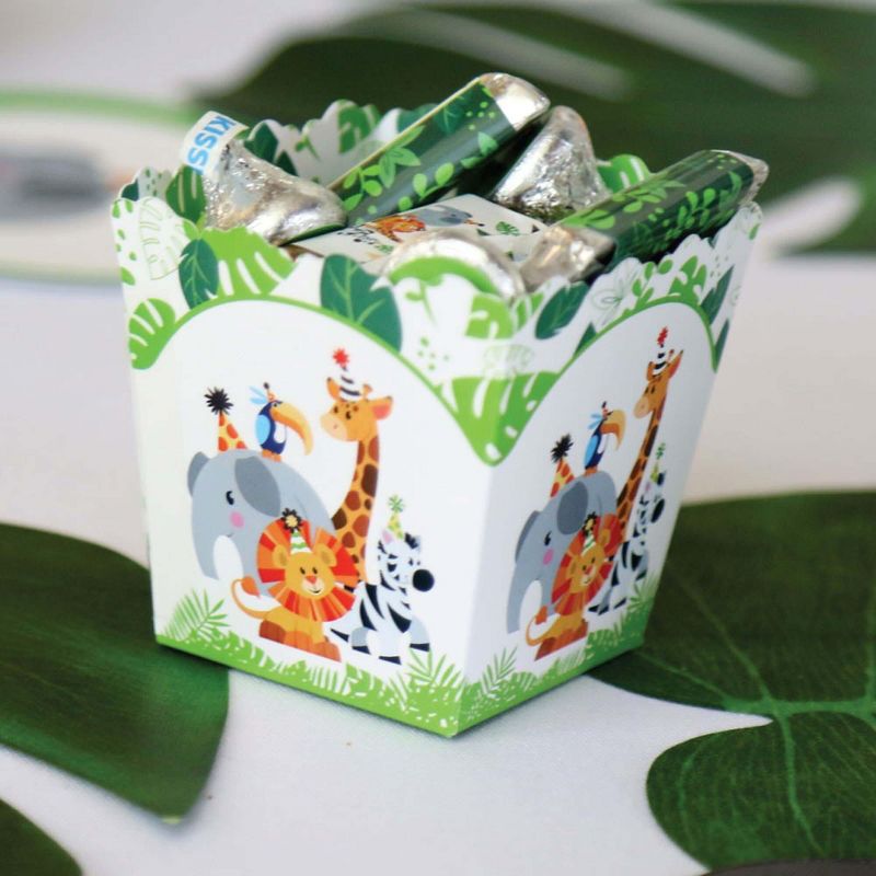 Big Dot of Happiness Pizza Party Time - Square Favor Gift Boxes - Baby Shower or Birthday Party Bow Boxes - Set of 12