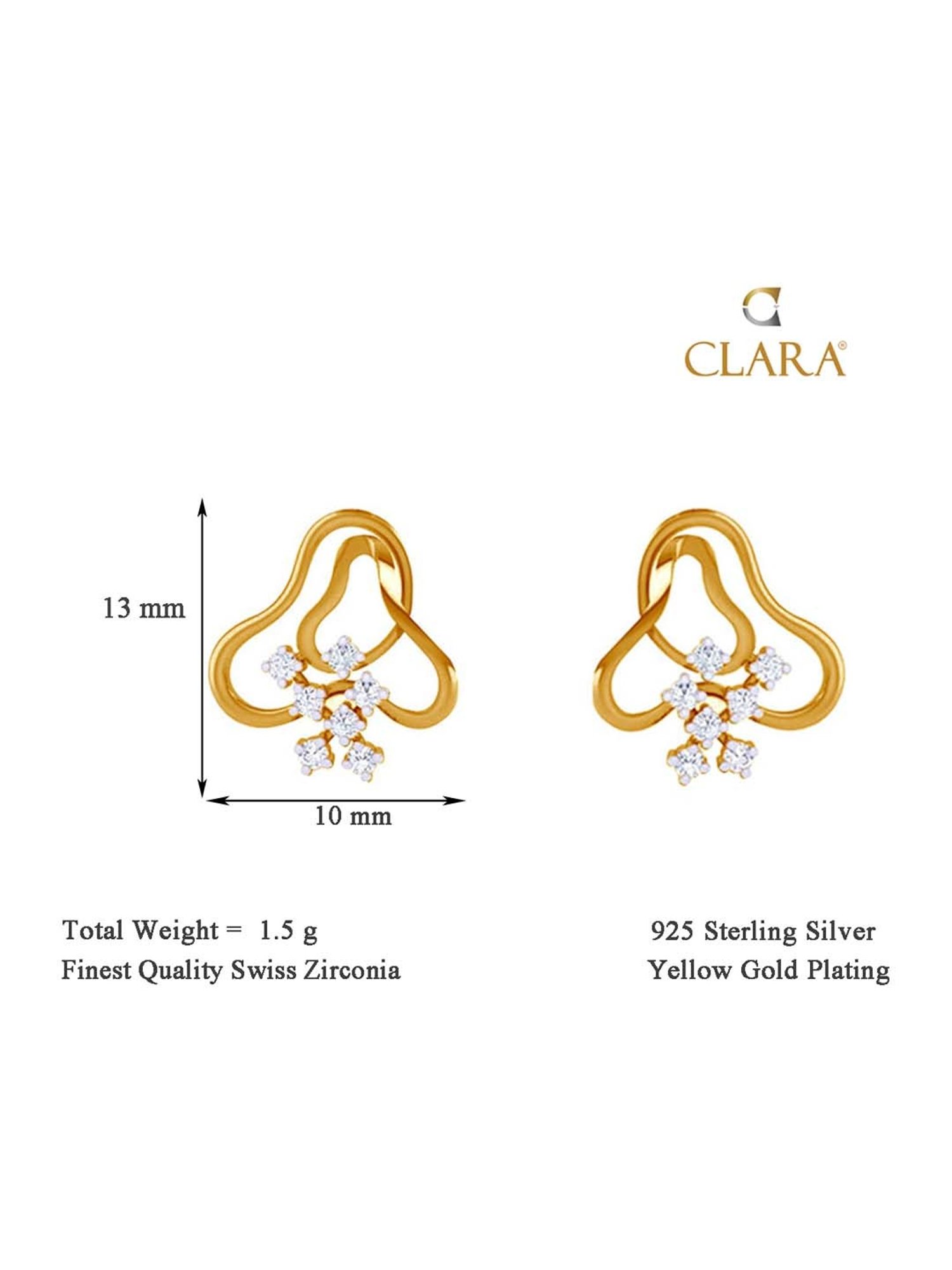 Clara 92.5 Sterling Silver Eden Earrings for Women