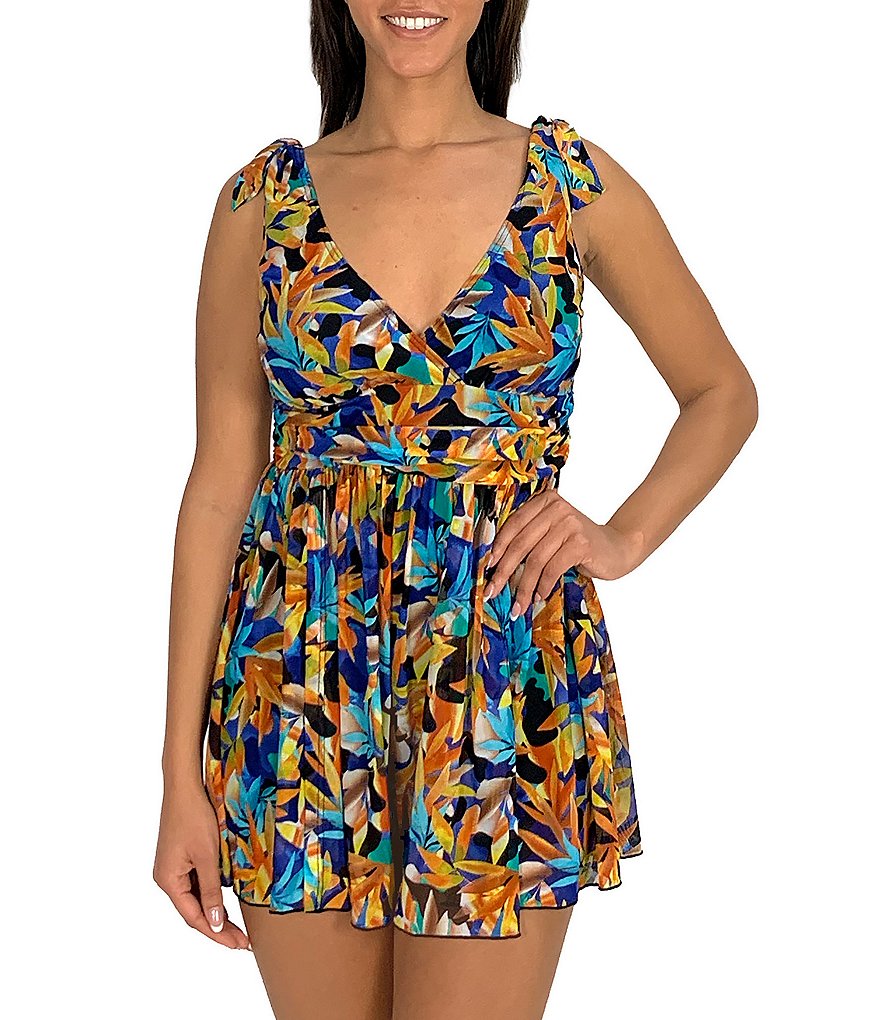 Becca by Rebecca Virtue Beach Date Hooded V-Neck Sleeveless Swim Cover Up Dress