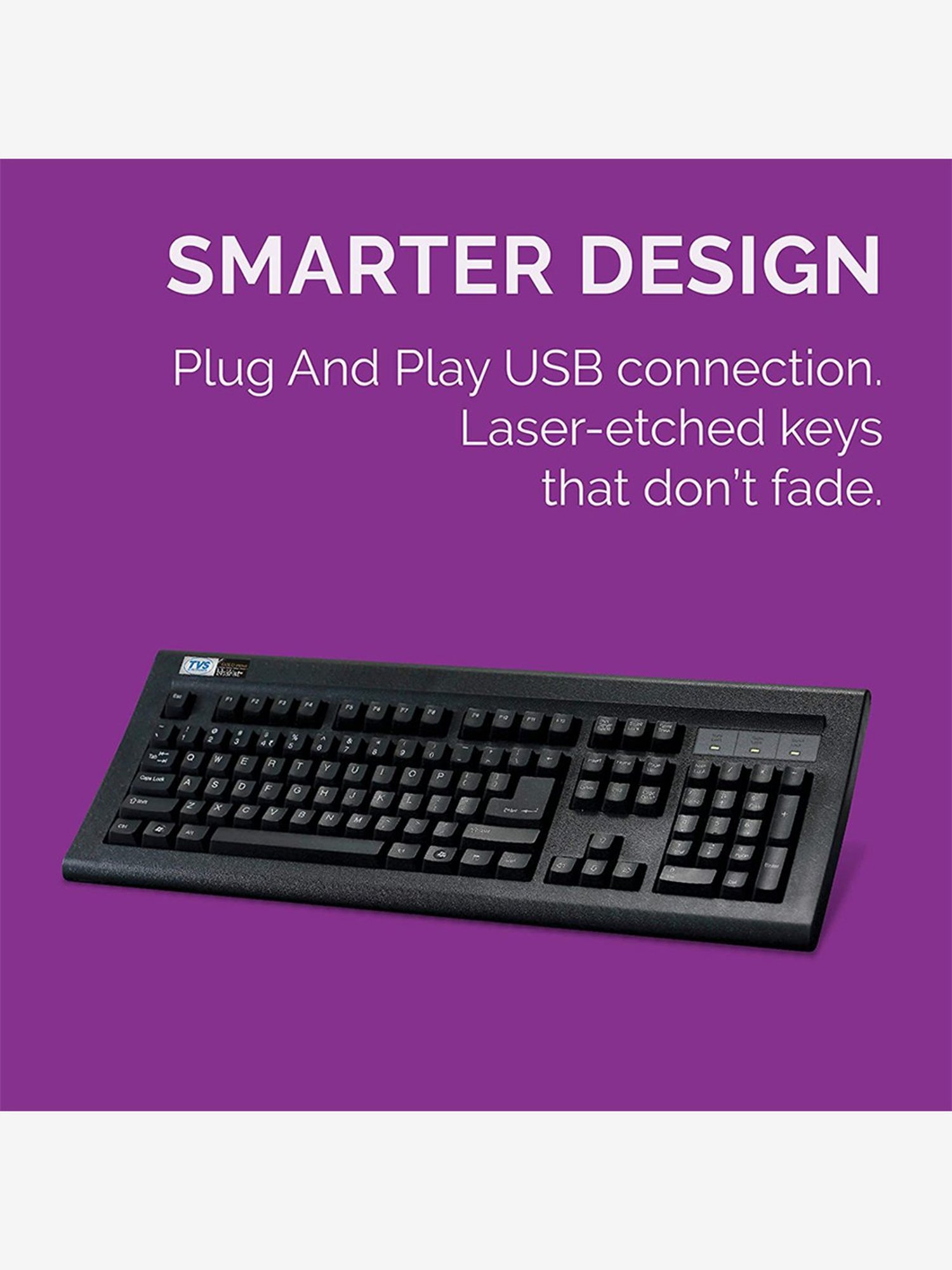 TVSE Gold Prime Wired Keyboard (Black)