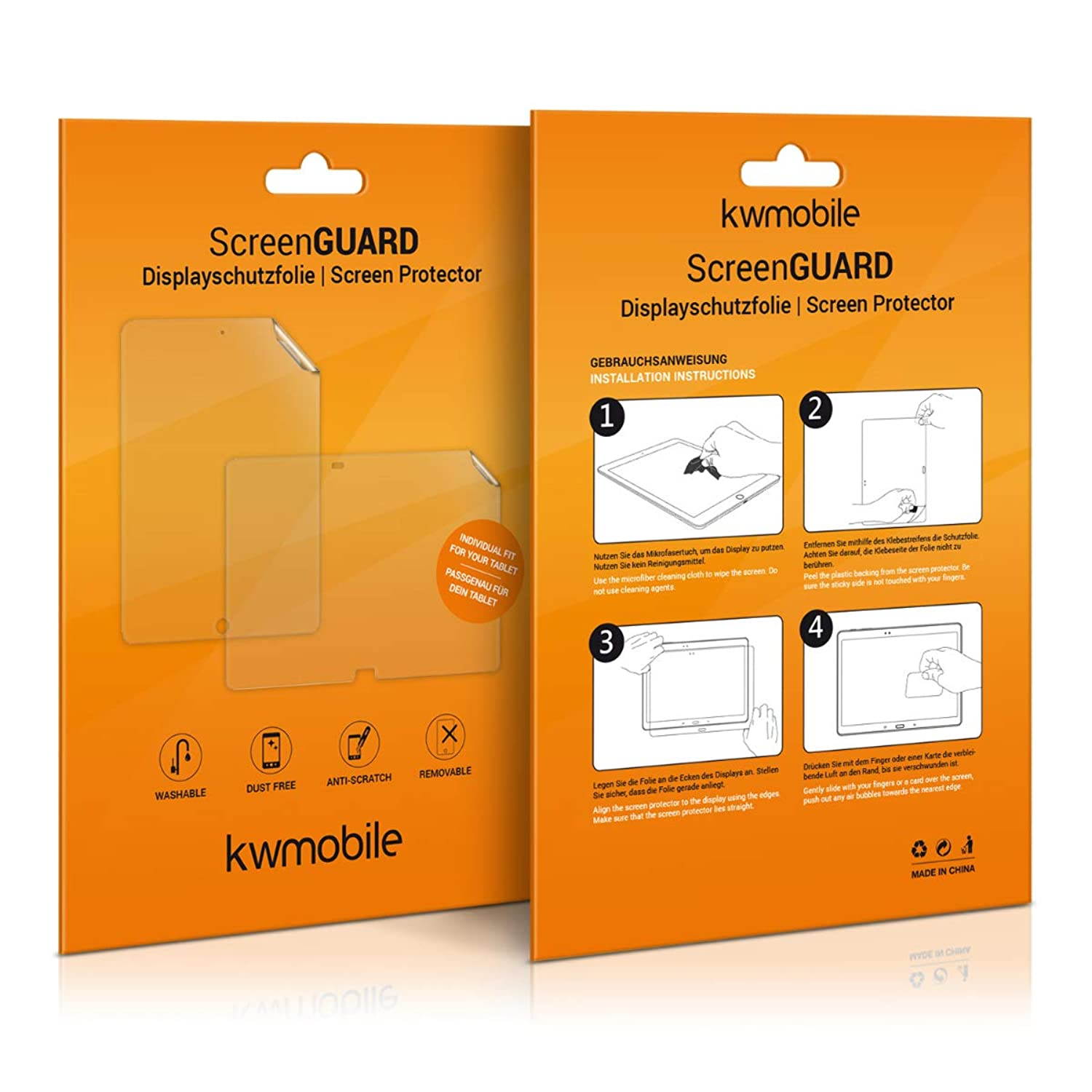 kwmobile 2X Screen Protectors Compatible with Apple iPad Pro 11" (2018) - Anti-Scratch, Anti-Fingerprint Matte Tablet Display Films