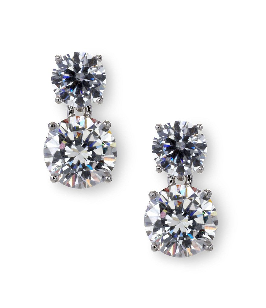 Nadri Cubic Zirconia Round Drop Earrings