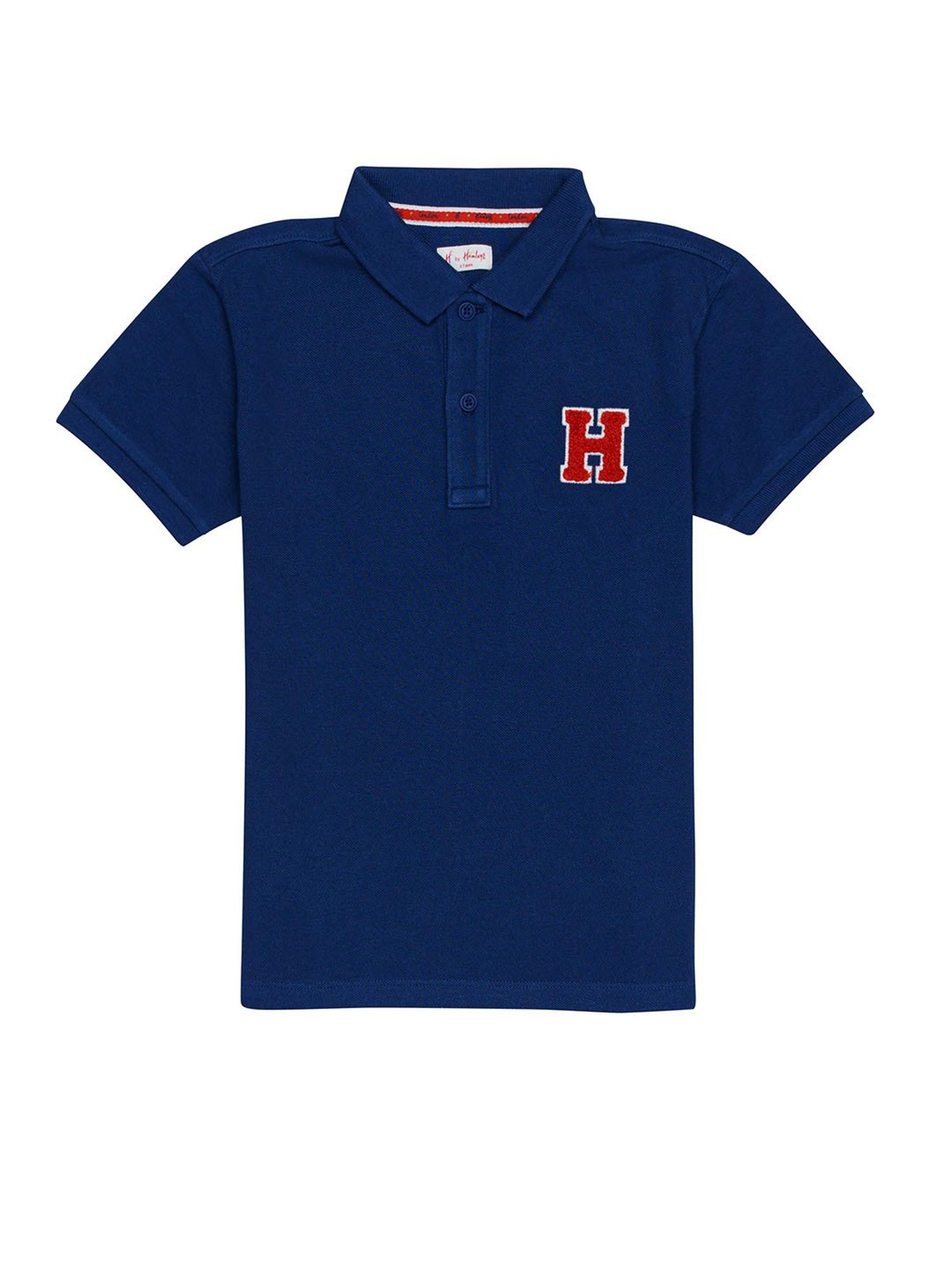 H by Hamleys Boys Navy Solid Polo T-Shirt