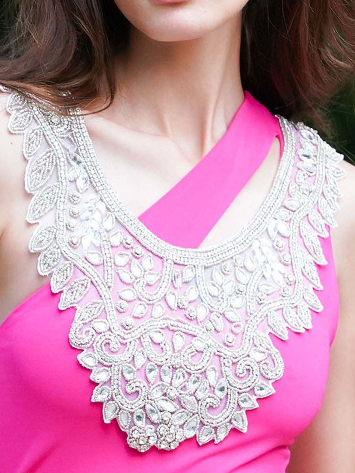 Odette Grey Embellished Fancy Short Cape