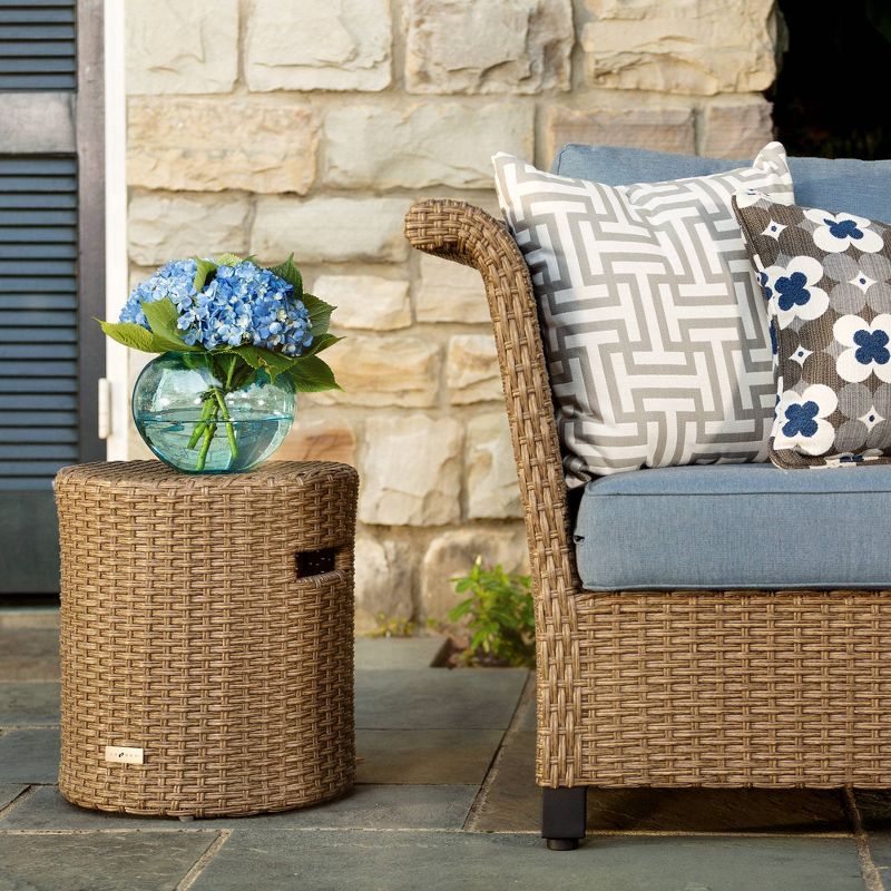 Nolin Stool/Side Table Weathered Brown - La-Z-Boy