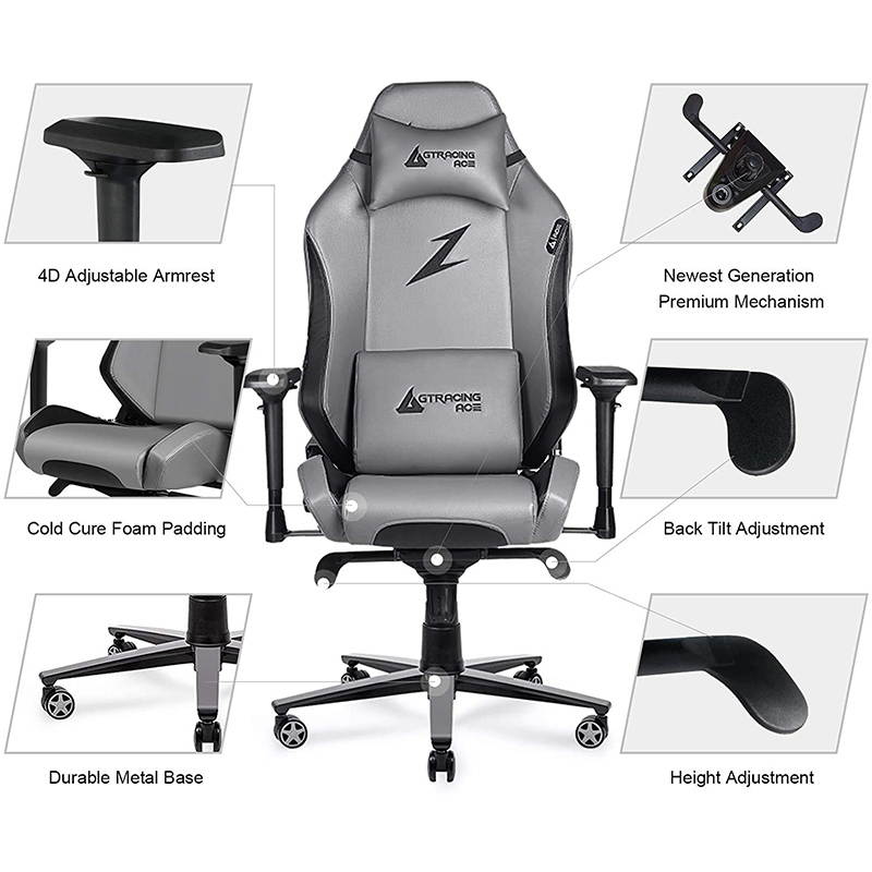 GTRACING Premium Gaming Chair Big and Tall 350lb, Ergonomic Computer Chair with Recliner, Swivel, Tilt, 4D Armrests, High Backrest, Rocker Seat Height Adjustment Mechanisms