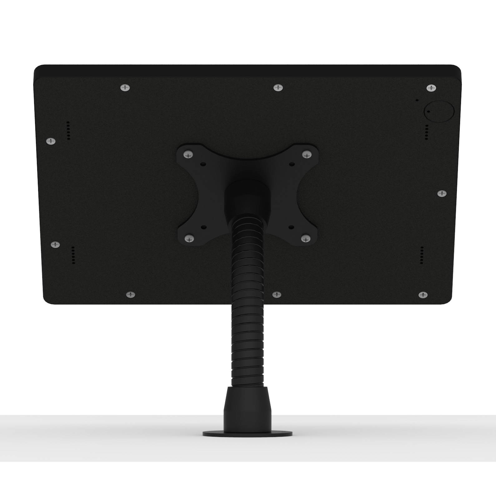 VidaMount Black Enclosure and Flexible Desk/Wall Surface Mount [Bundle] compatible with iPad Pro 12.9" (1st/2nd Gen)