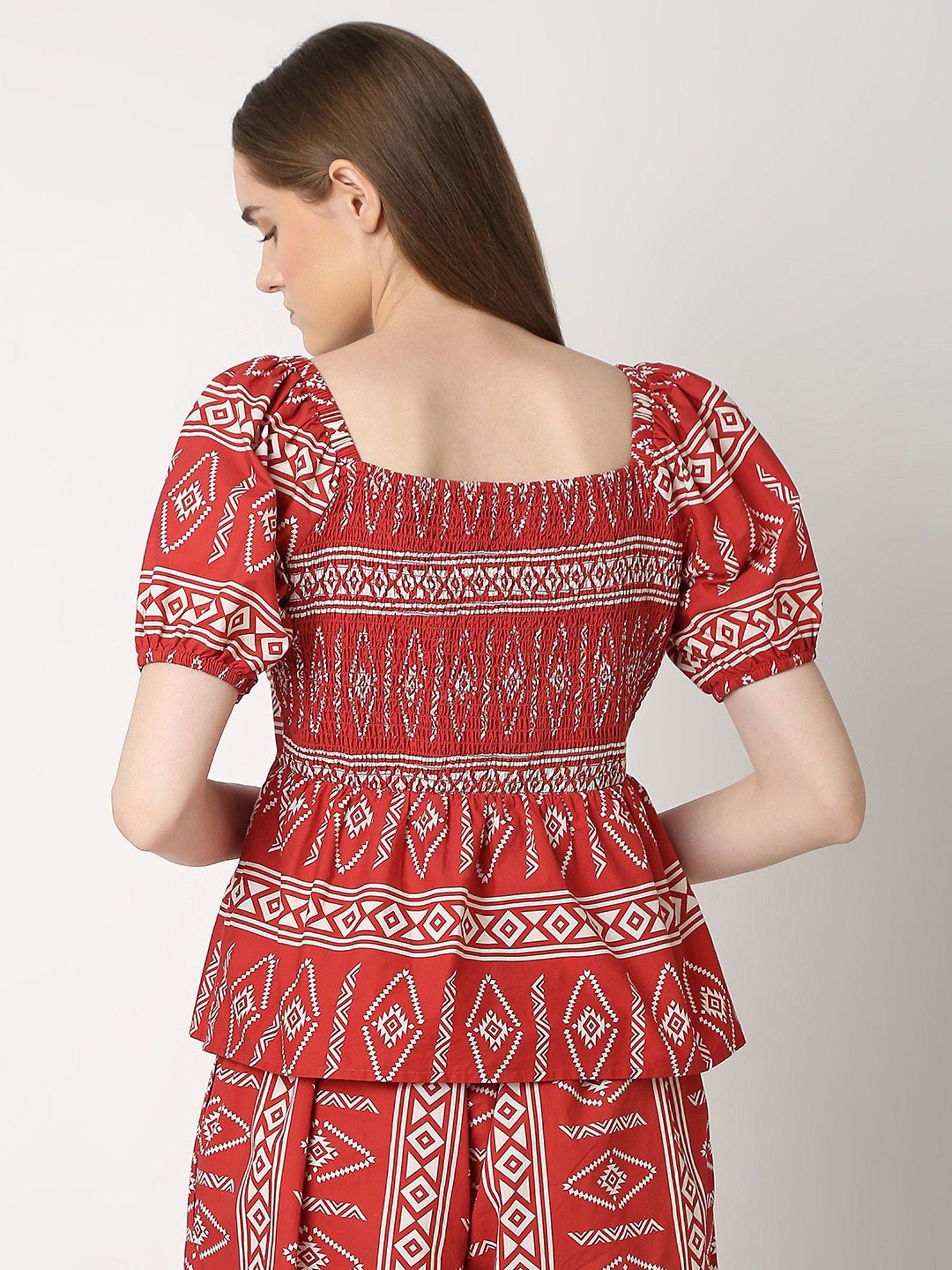 Vero Moda Red Printed Top