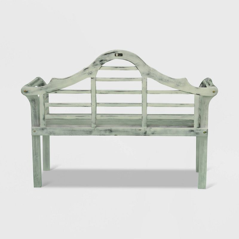 Huntington Acacia Outdoor Folding Queen Bench - White - Courtyard Casual