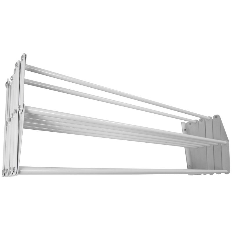 Sunbeam Wall-Mounted Steel Accordion Drying Rack, Grey