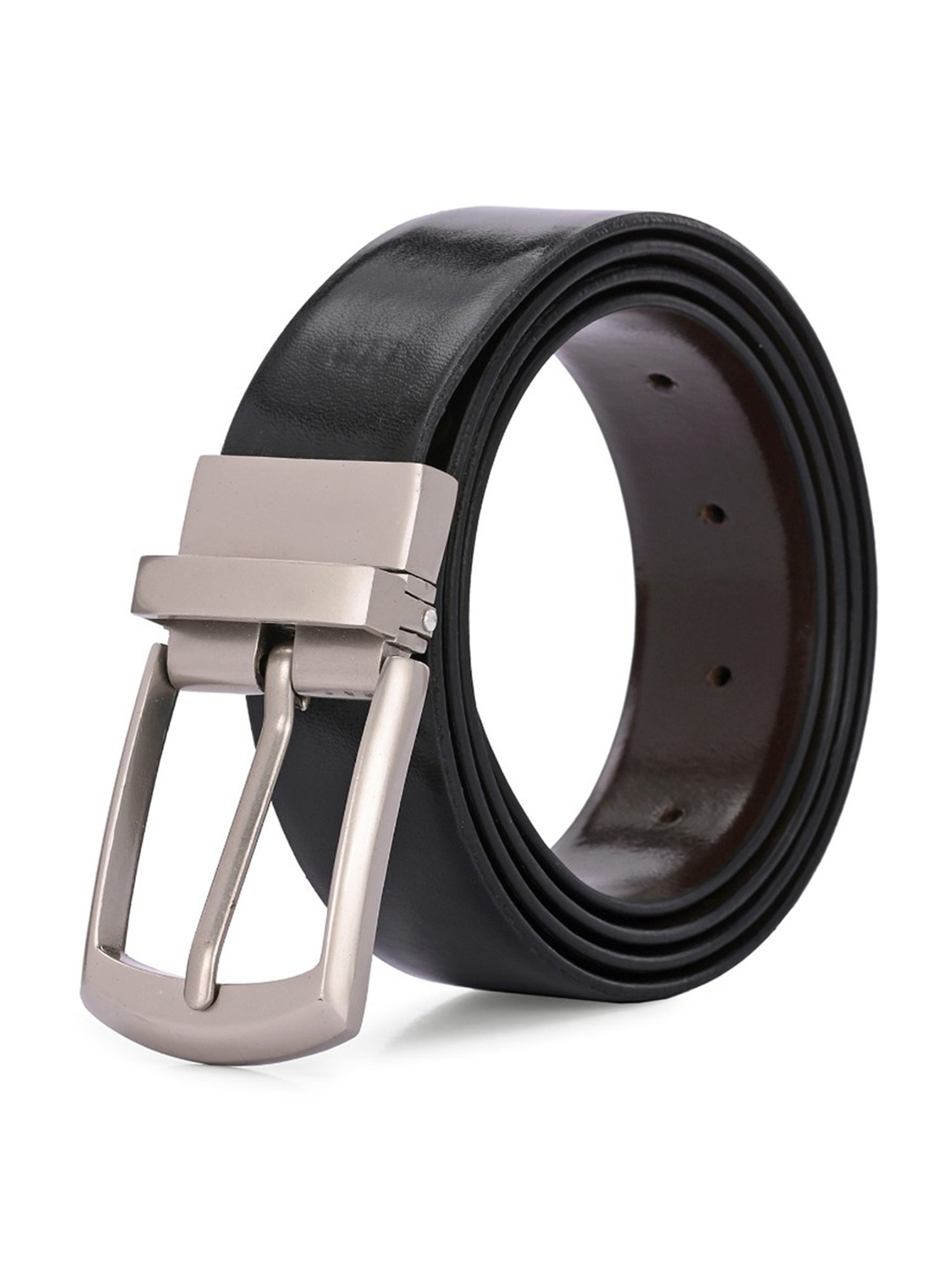 Clog London Black & Brown Leather Reversible Formal Belt