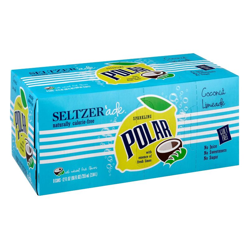 Polar Coconut Limeade Sparkling Water - 8pk/12 fl oz Cans