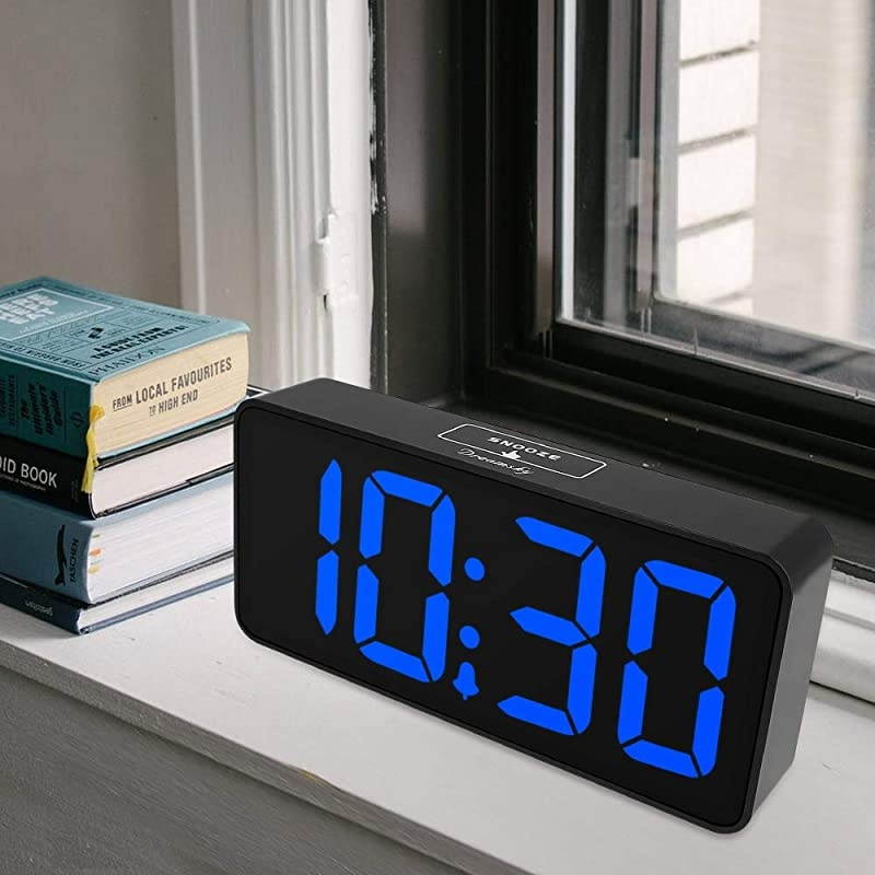 Large Digital Alarm Clock for Visually Impaired - 8.9 Inches Large Digital Clock for Bedroom, Fully Adjustable Dimmer, Jumbo Number Display, USB Ports, 12/24H, Snooze, Adjustable Alarm Volume