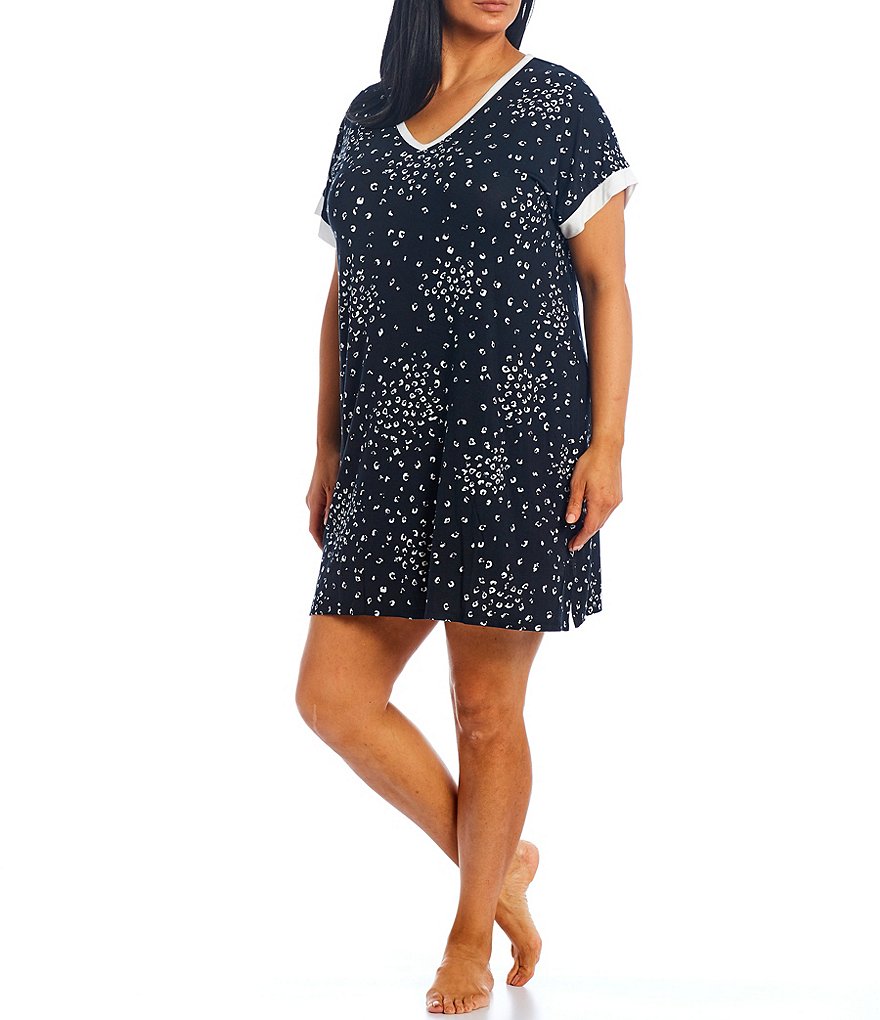 Rya Plus Darling Scoop Neck Charmeuse & Lace Solid Chemise