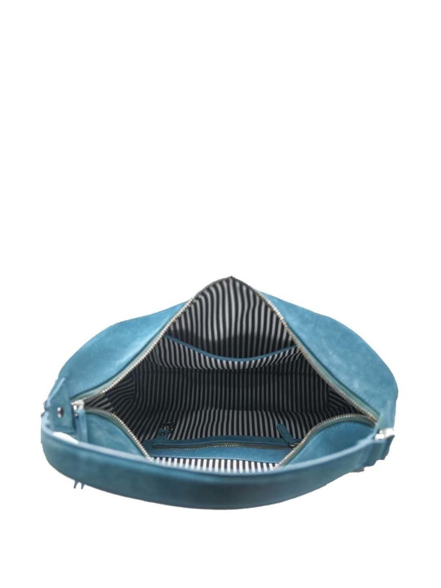 Tohl Blue Solid Large Hobo Handbag