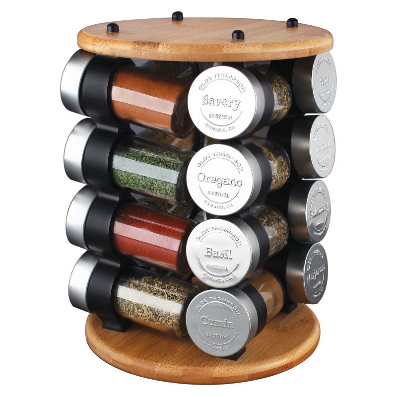 17pc Wood Carousel Spice Rack - Olde Thompson