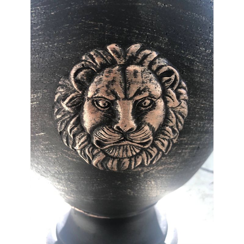 14" Kante Lightweight Concrete Outdoor Lion Footed Urn Planter Brown - Rosemead Home & Garden, Inc.