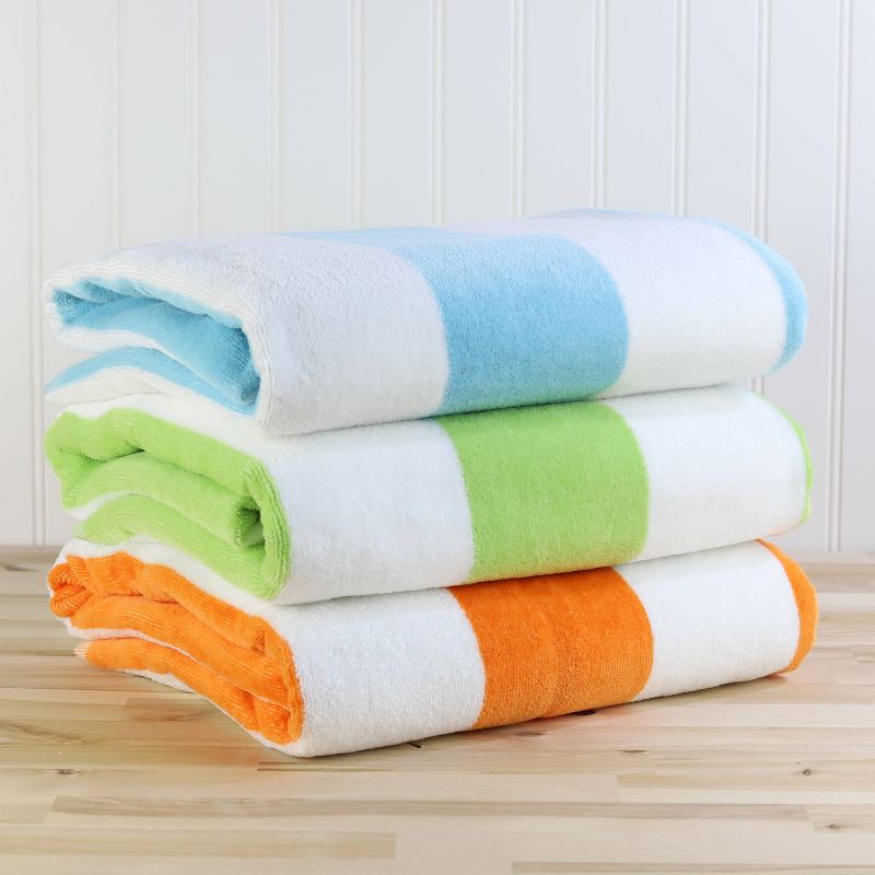 3pk Reversible Cabana Beach Towel Set Featuring Intellifresh Technology - Freshee