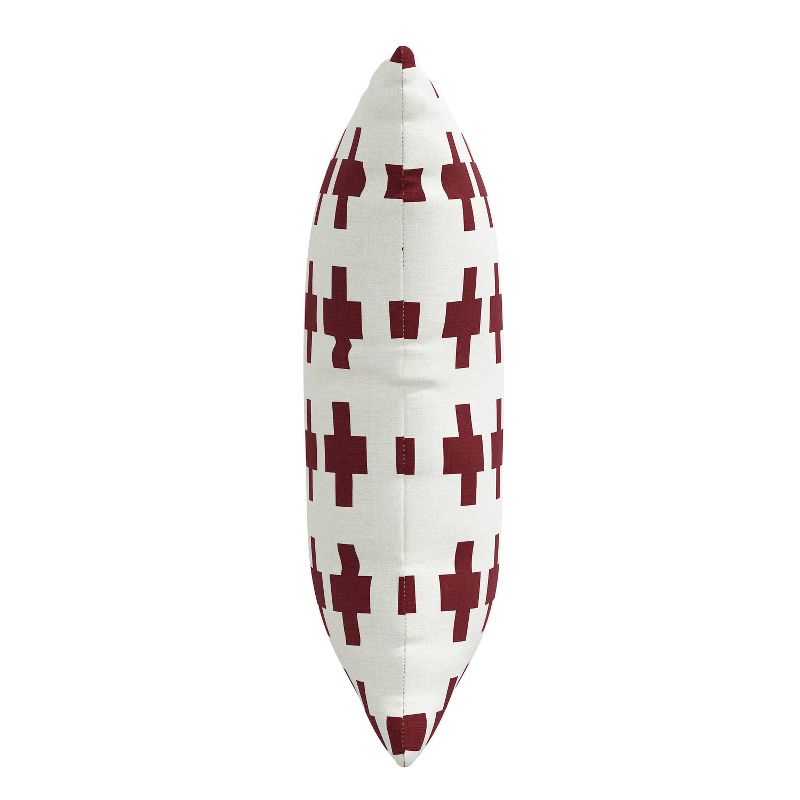 18"x18" Polyester Swiss Cross Square Throw Pillow Red - Skyline Furniture