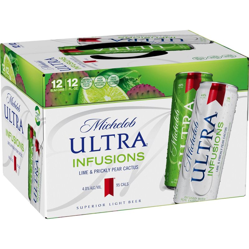 Michelob Ultra Infusions Lime & Prickly Pear Cactus Light Beer - 12pk/12 fl oz Cans