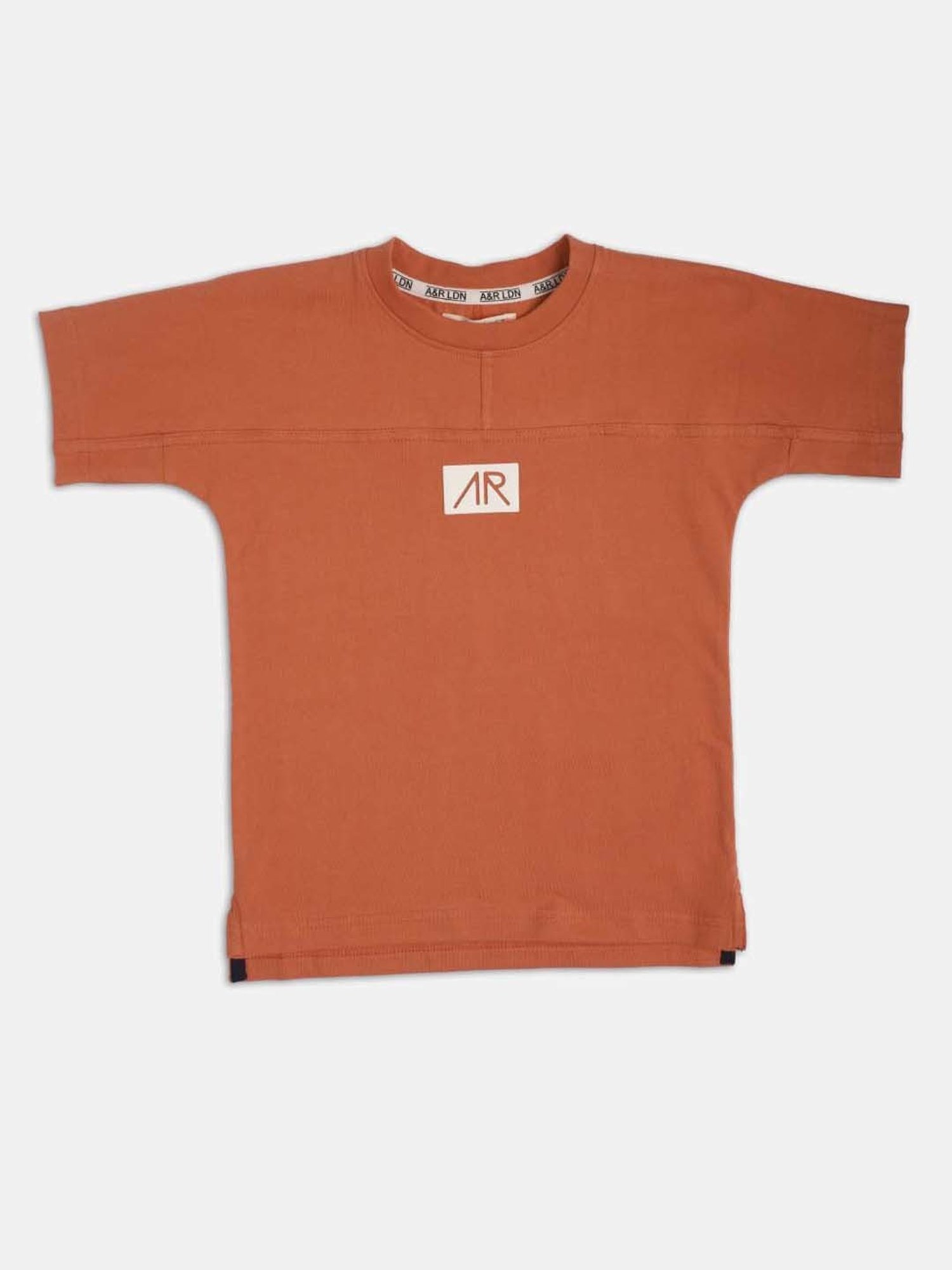 Angel & Rocket Kids Rust Cotton Logo T-Shirt