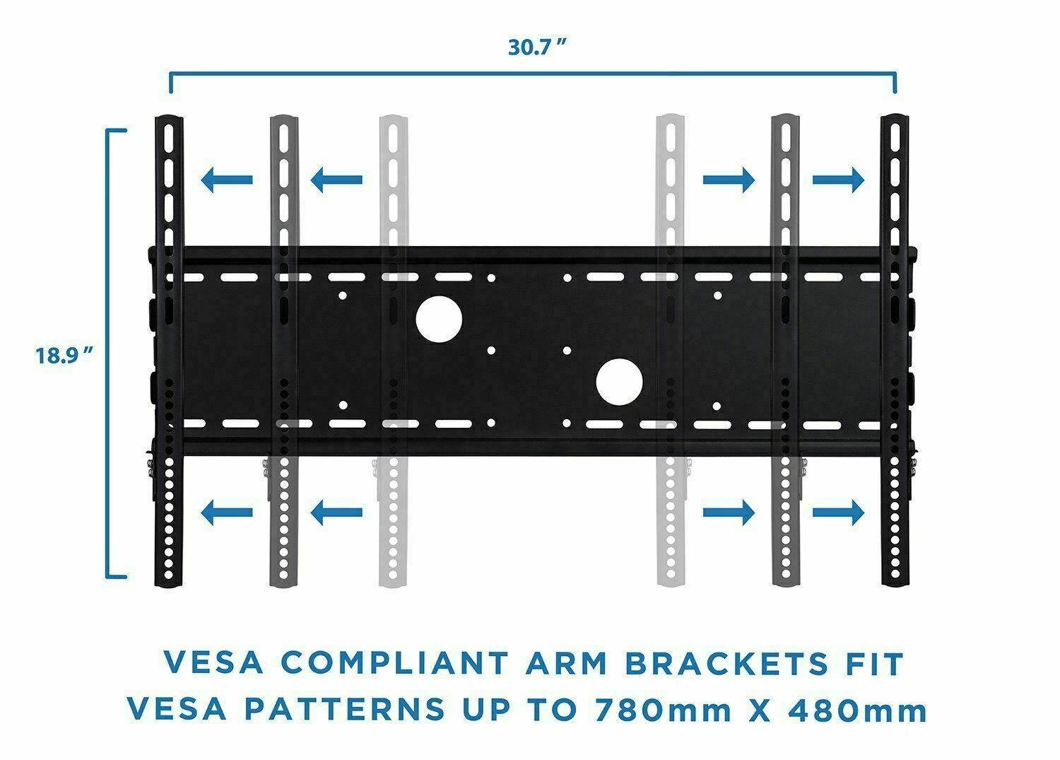Low-Profile Fixed TV Wall Mount | Fits 37-70 Inch TVs
