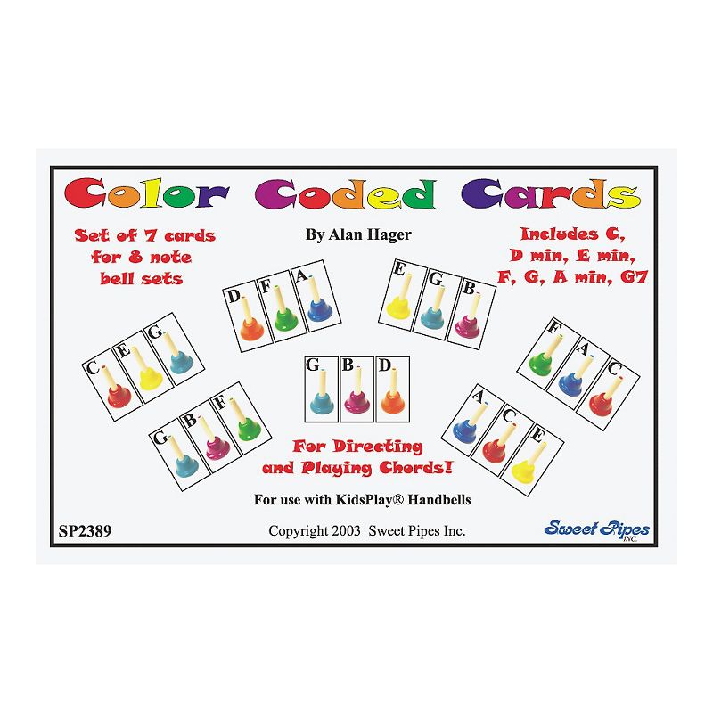 Rhythm Band Color-Coded Handbell Cards/7 Chords