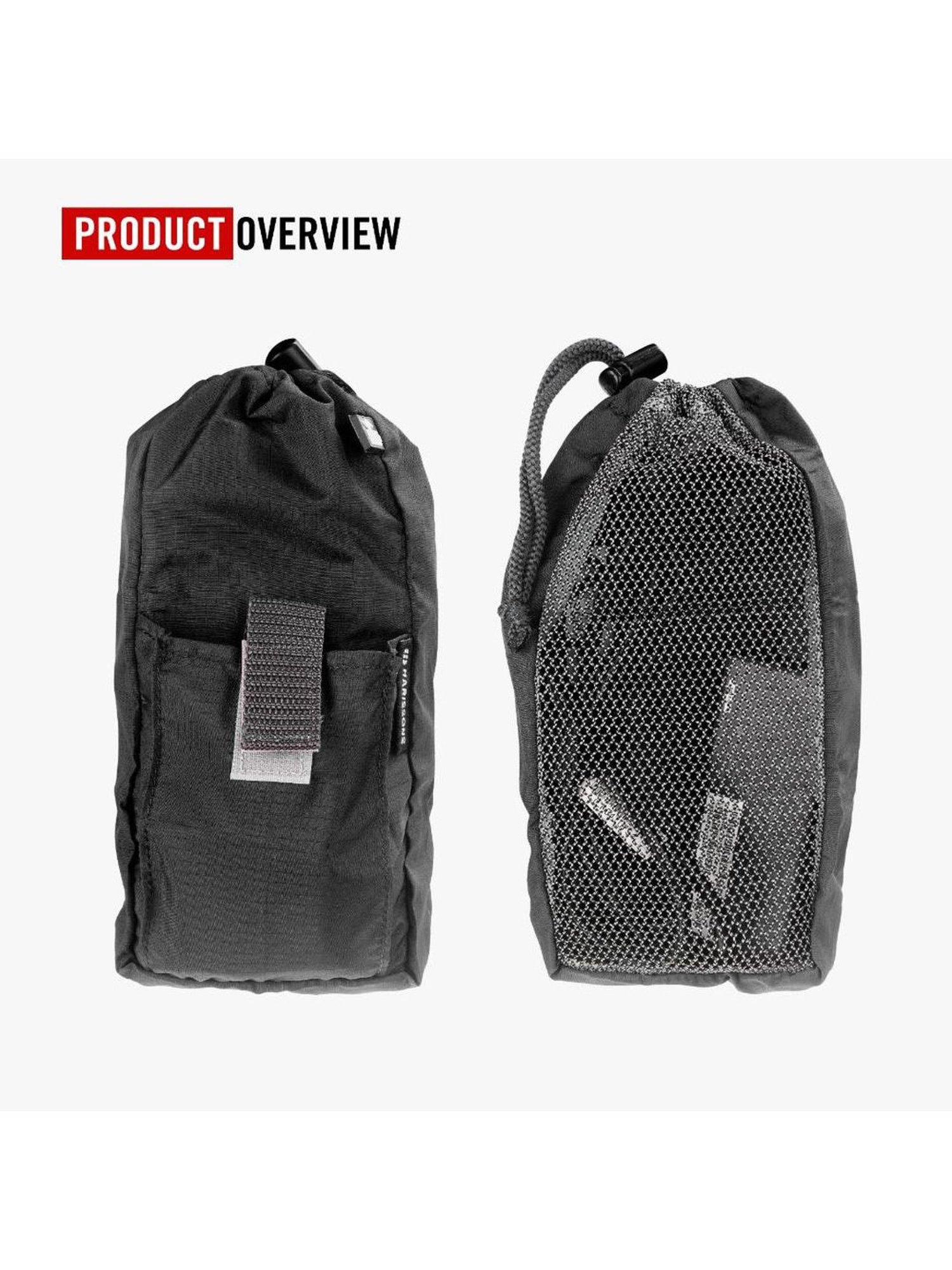 Harissons Black  Polyester Solid Pouch