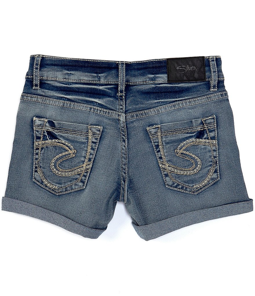 Silver Jeans Co. Big Girls 7-16 Roll-Cuff Denim Shorts