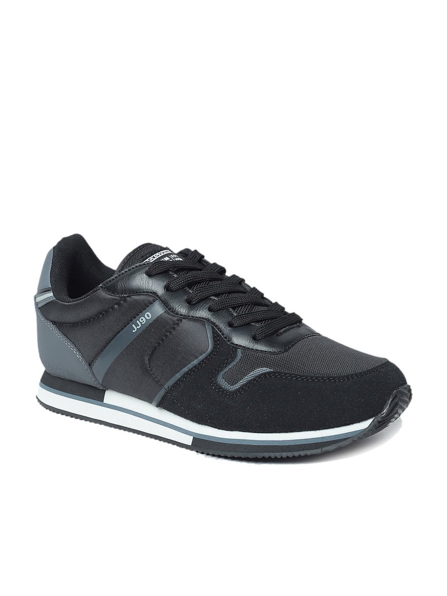 Jack & Jones Men's JFWROWEN Black Casual Sneakers