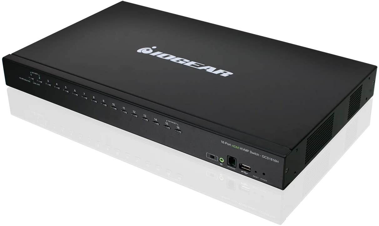 IOGEAR 16-Port USB HDMI KVM Switch &ndash; OSD &ndash; Cascade &ndash; w/Full USB KVM Cable Set (TAA) GCS1816HKITU