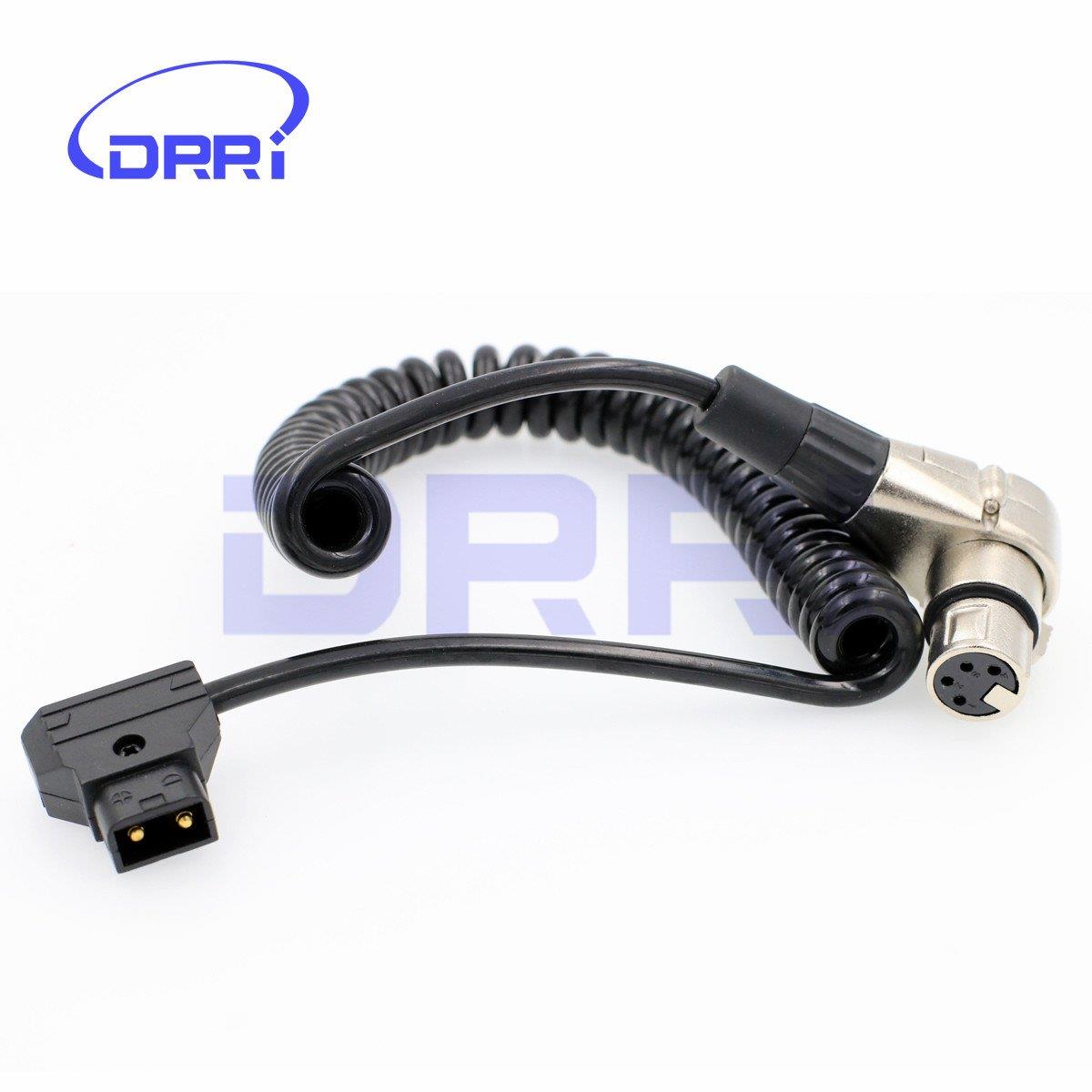 DRRI D-Tap to XLR 4-pin Female Right Angle Power Cable for DSLR Camcorder/ARRI Camera Monitor (R4xlr-Dtap TTC)