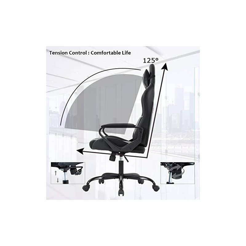 Gaming Chair Ergonomic Office Chair Cheap Desk Chair Executive Task Computer Chair Back Support Modern Executive Adjustable Arms Rolling Swivel Chair for Women, Men