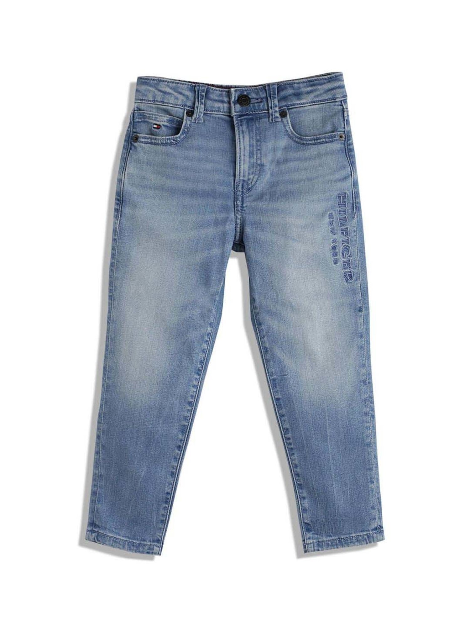 Tommy Hilfiger Boys Denim Solid Straight Jeans