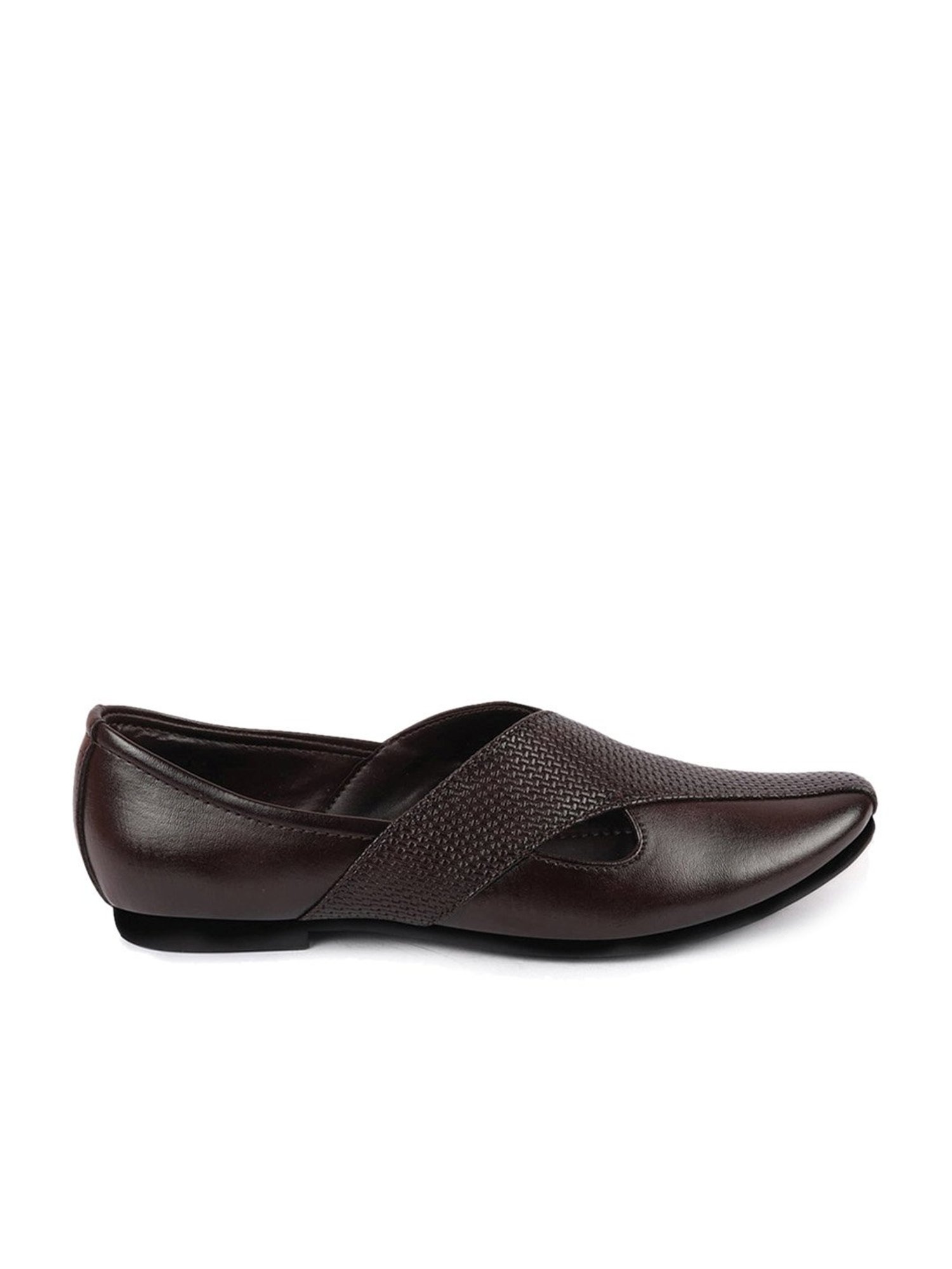 Fausto Men's Brown Ethnic Juttis