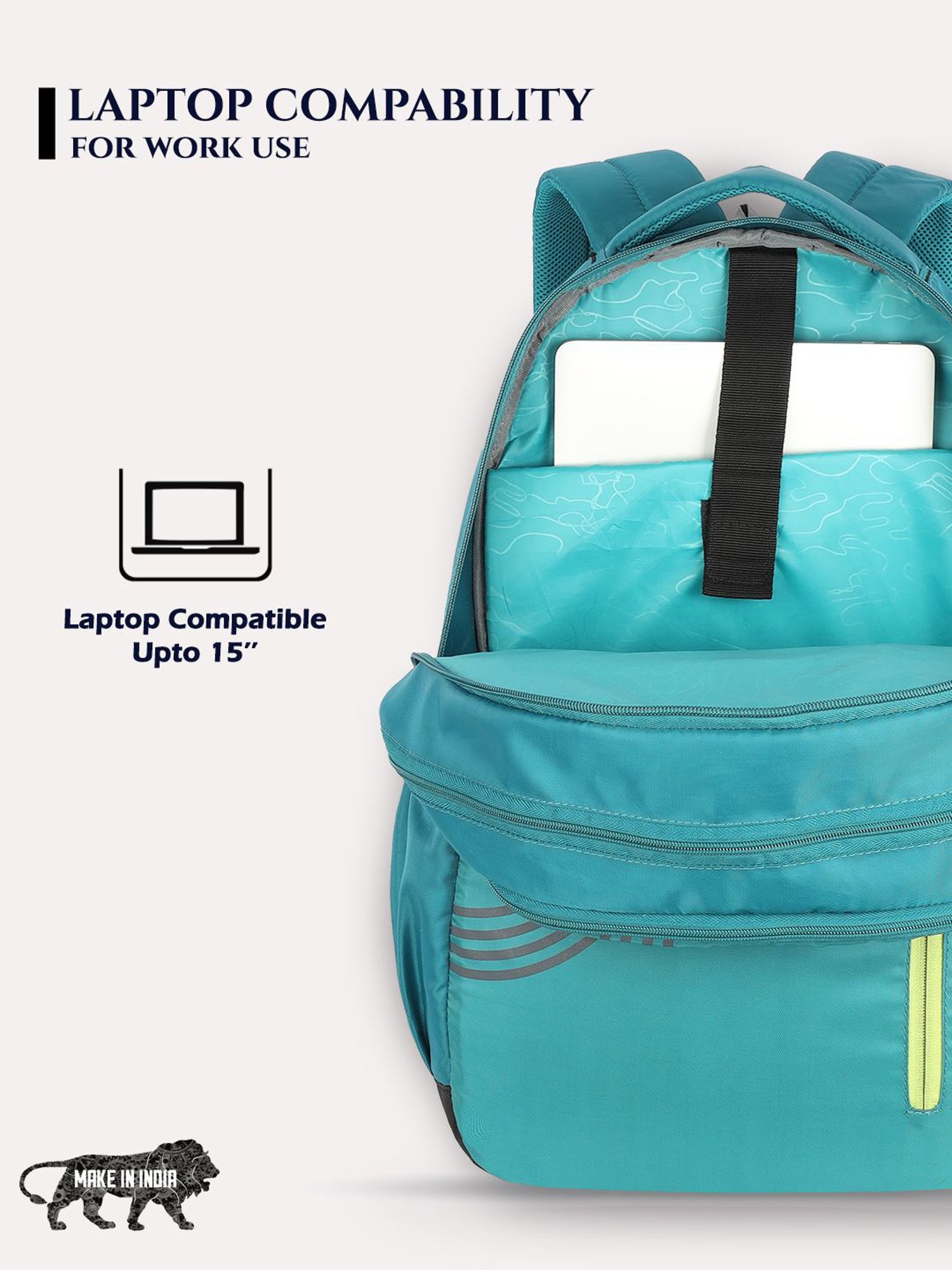 Lavie Sport Golf 36L Anti-theft Laptop Backpack For Men & Women | Laptop Bag For Boys & Girls (Teal)